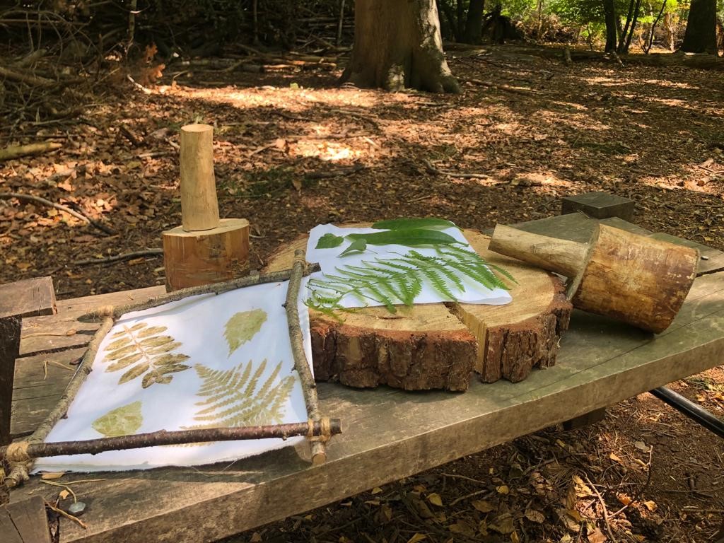 Leaf Printing using Japanese Artistic Technique in Denham Country Park