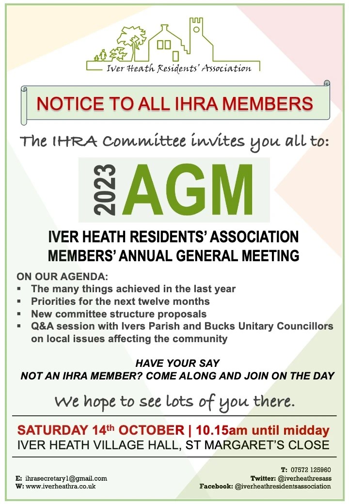 Iver Heath Residents Association Members Annual General Meeting