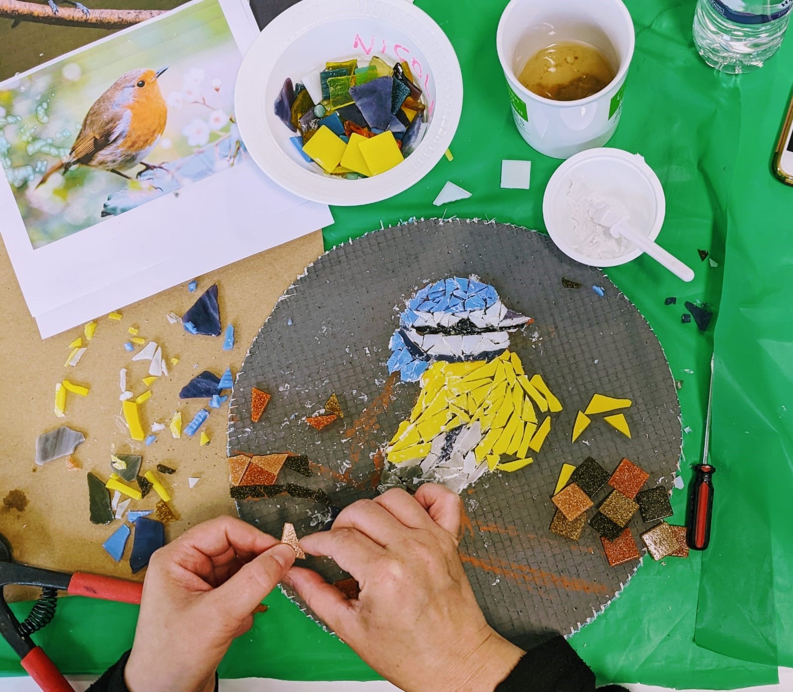 Mindful Mosaic workshop with Montet Designs at Batchworth Lock