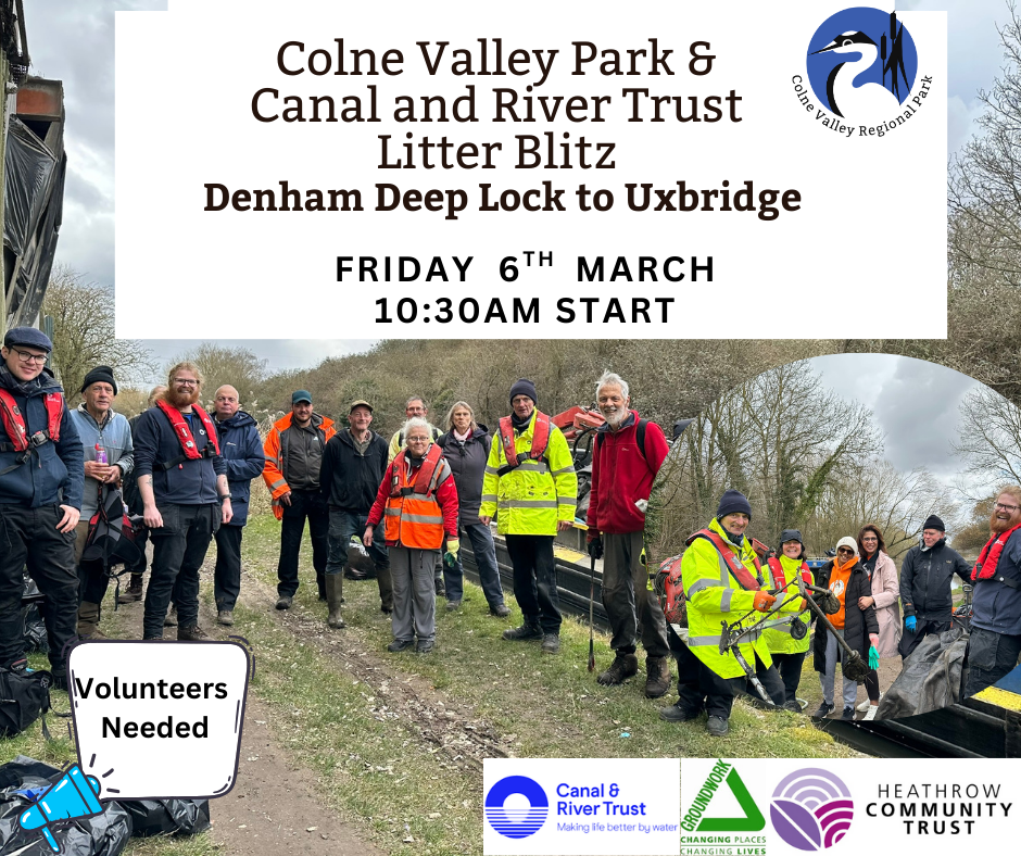 Community Litter Blitz along the Canal from Denham to Uxbridge with Canal & River Trust
