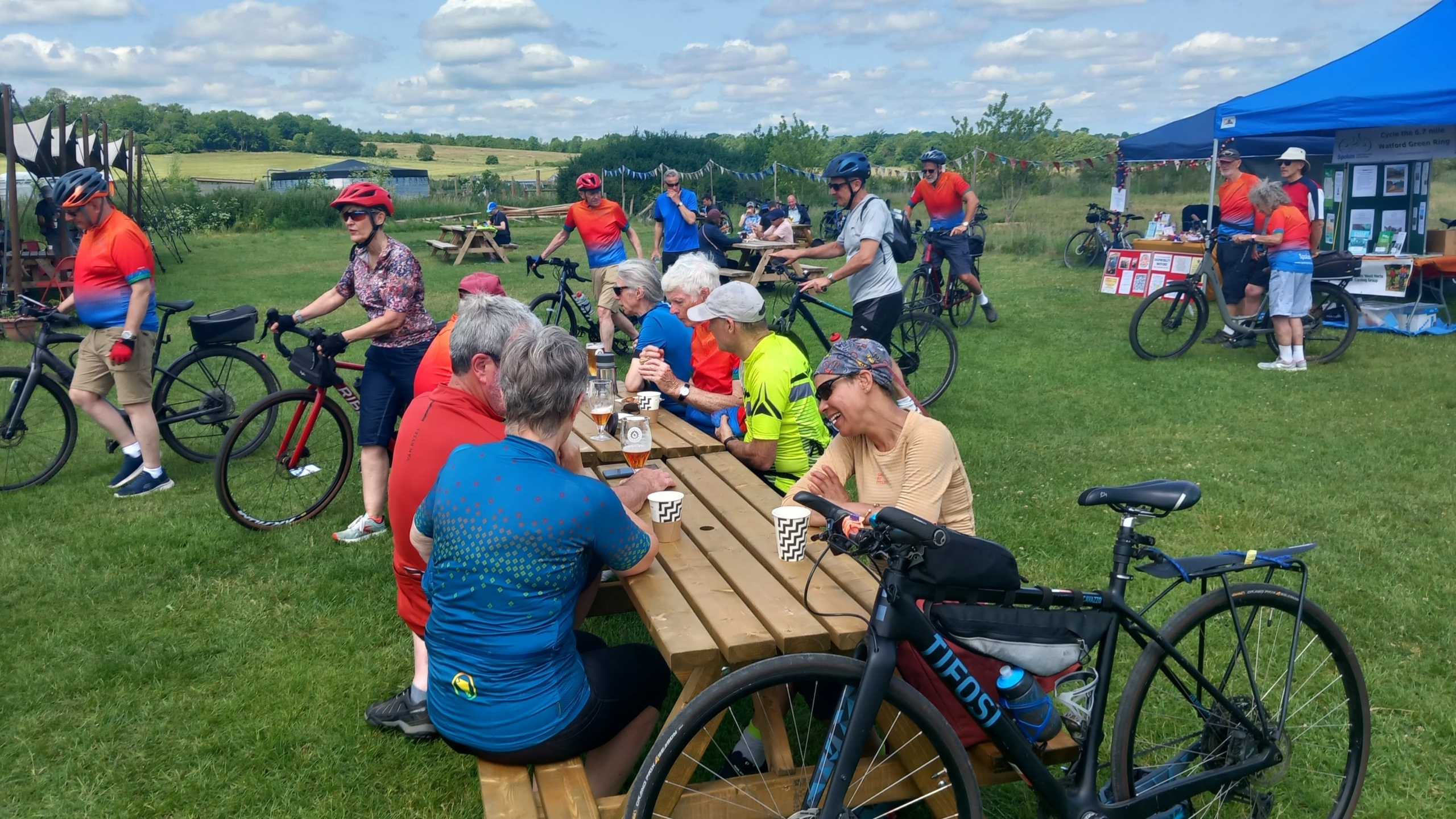 Tour De Ricky and Spokes S W Herts Cycle Gathering at Woodoaks Farm